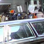 Farmers protest at the Chicago Board of Trade